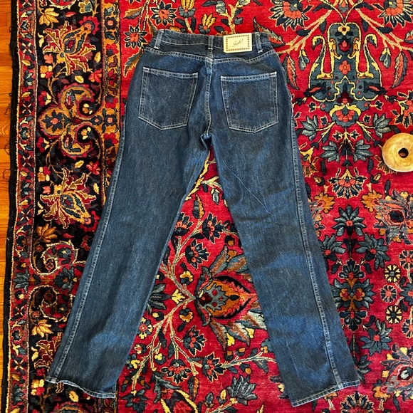 Lisa Says Gah Ellis Side Slits Jeans Stone Wash Indigo - Picture 8 of 9